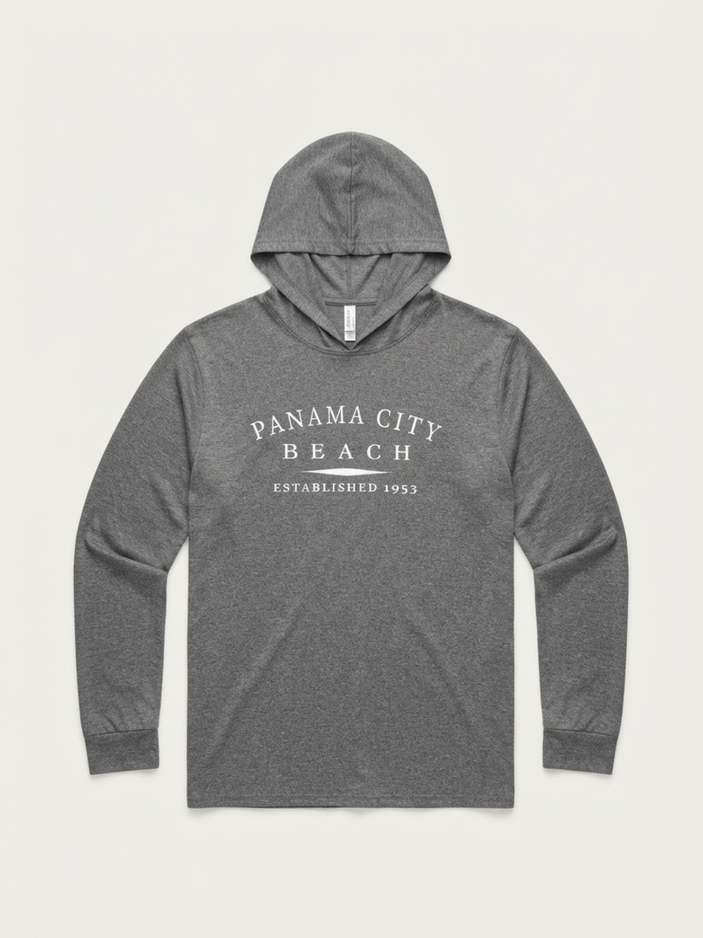 Spicy Tuna Panama City Beach Heather Gray Hooded Long Sleeve T-Shirt XXL